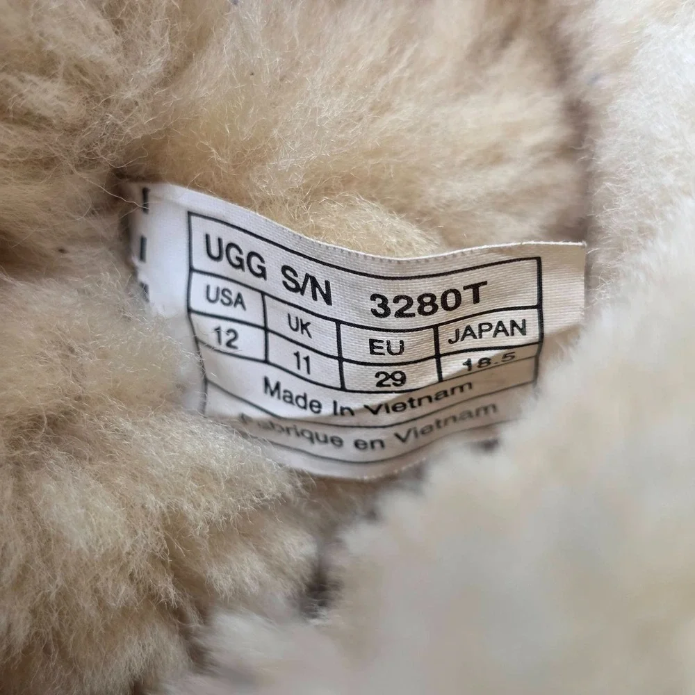 UGG Bailey Bow II Toddler Boots Size 12 Chestnut Brown Suede Sheepskin Shoes